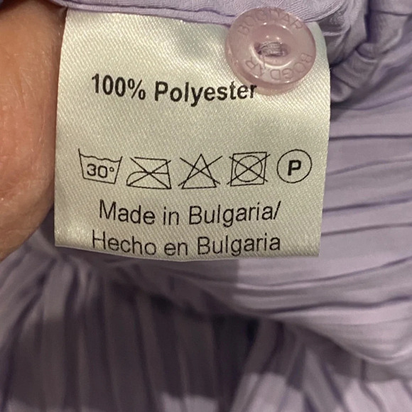 Bogdar charo pleated high waisted wide leg Flowy Pants Lavendar 16747 - Picture 14 of 16